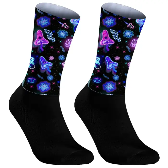 Chaussettes de compression athlétique pour hommes et femmes, chaussettes de cyclisme, chaussettes de