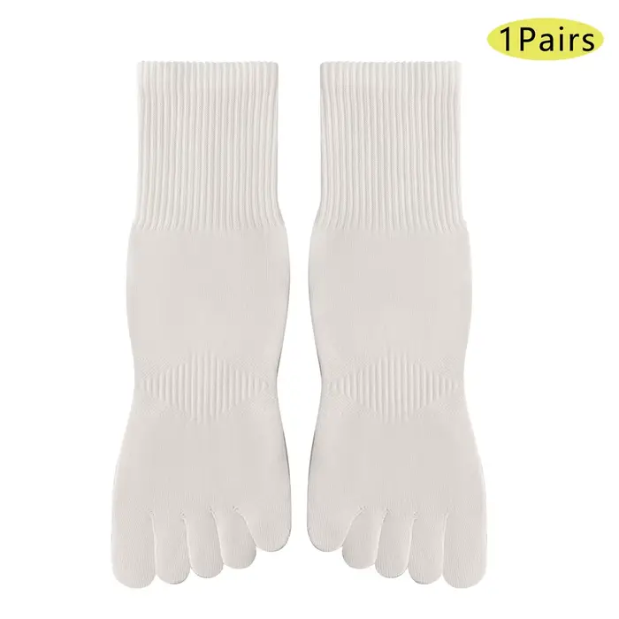 Chaussettes d'hiver à orteils pour hommes, 1/3 paires, en coton, mi-mollet, Design à bout fendu, san