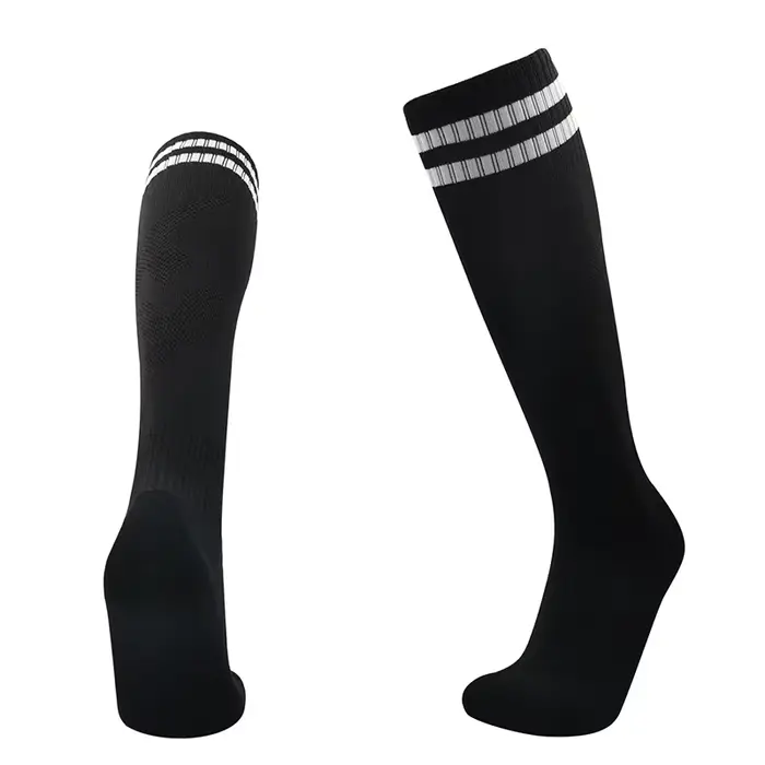 Nouvelles chaussettes de Football longueur genou chaussettes en coton absorbant la sueur et respiran