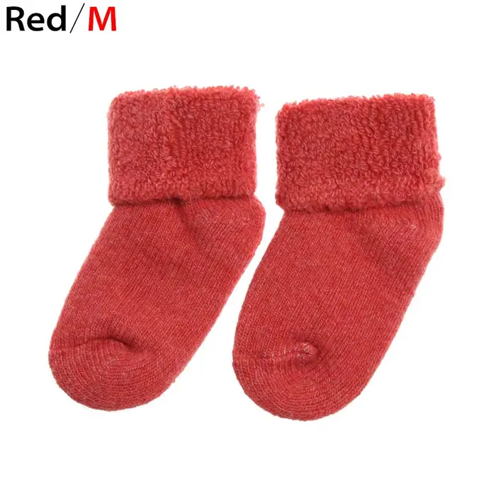 Chaussettes thermiques en laine véritable pour enfants, chaussettes d'hiver douces et chaudes pour b