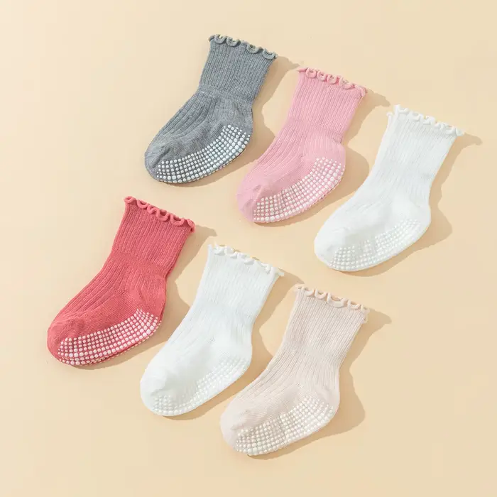 6 paires de chaussettes à volants pour filles - Baby Grip 0-5 ans