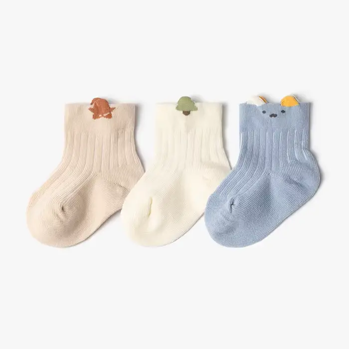 Chaussettes pour bébé en pur coton, classe A, design sans couture, respectueuses de la peau, pour en