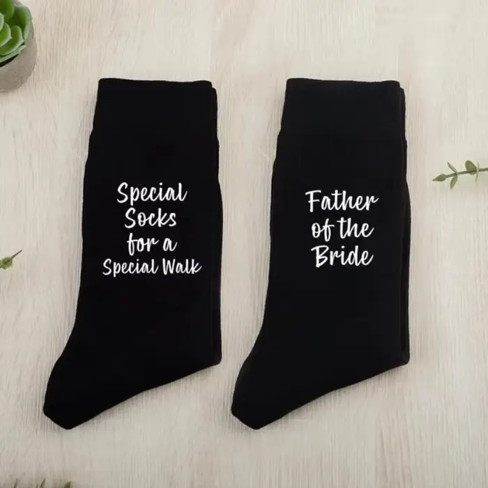 Chaussettes spéciales chaussettes de fête de mariage cadeau père de la mariée fournitures de décorat