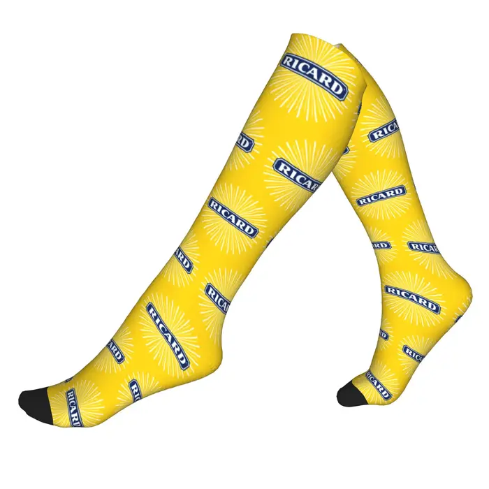 Marseille France Ricards Aperitif Anise Chaussettes de compression sportives pour hommes, unisexe, n