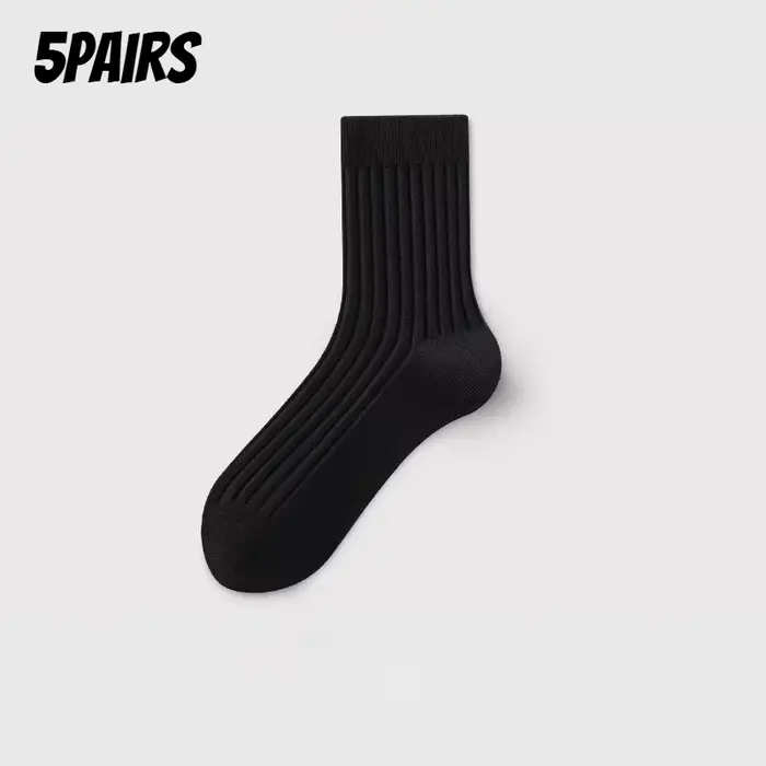 Ensemble de 5 paires de chaussettes pour hommes, respirantes et douces, adaptées à toutes les saison