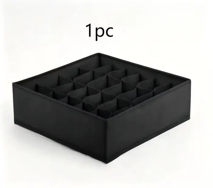 Boîte de rangement pliable à 24 compartiments, organiseur en tissu pour chaussettes et sous-vêtement