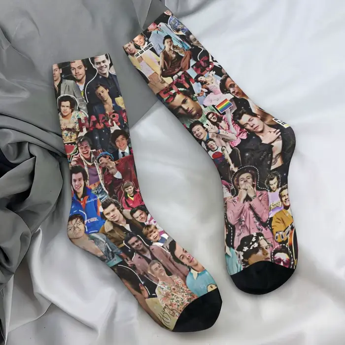 Chaussettes pour hommes, Styles de chanteur de musique Harrys, bas de musicien anglais, chaussettes