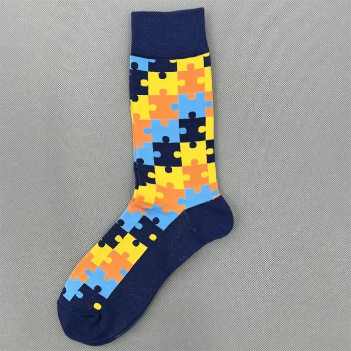 Chaussettes heureuses pour hommes, Design multi-motifs, mode amusante, tendance, en coton, unisexe, 
