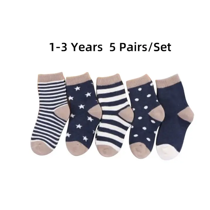 Chaussettes Courtes à Rayures et à Pois pour Bébé Garçon et Fille, Souples, Dessin Animé, Printemps 
