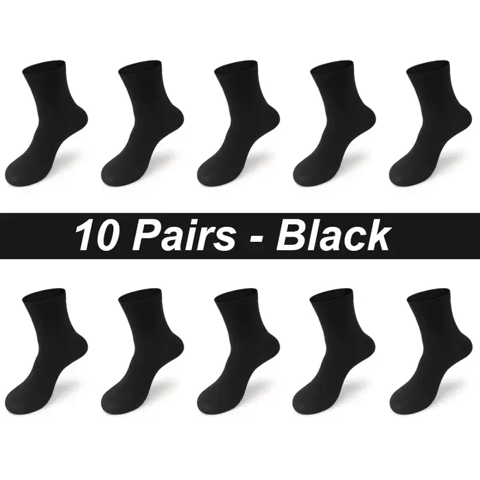 Chaussettes en Fibre de Bambou pour Homme, sulf, Douces, Respirantes, Noires, de Haute Qualité, Nouv