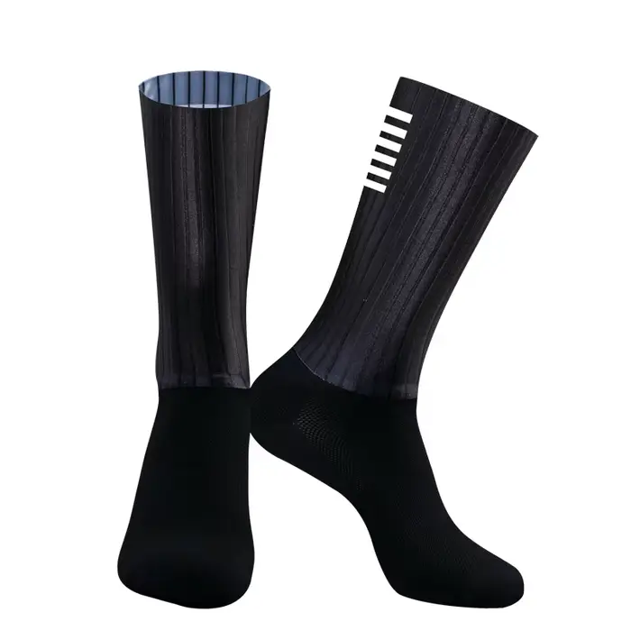 Chaussettes aérodynamiques de cyclisme en Silicone