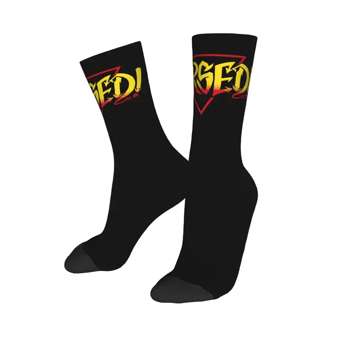 Chaussettes de lutte amusantes Danhausen Cursed pour hommes et femmes, en polyester, décontractées, 