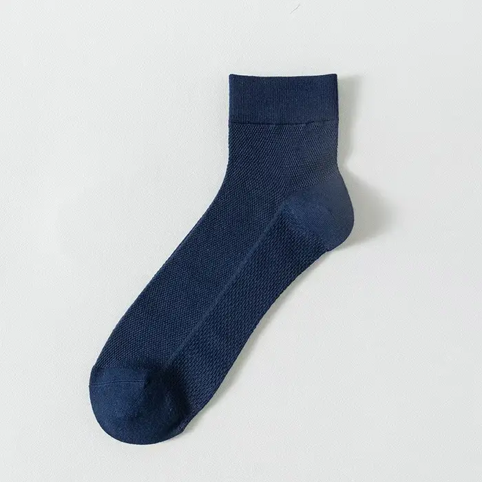 Chaussettes courtes en bambou pour hommes, fines, respirantes, absorbant, dépistolet ant, fibre de b