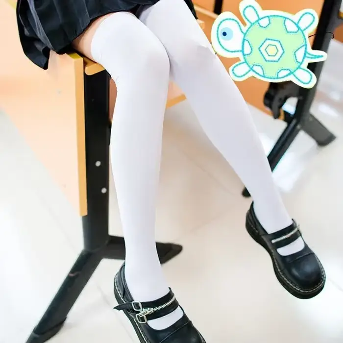 Bas blancs Lolita pour fille douce