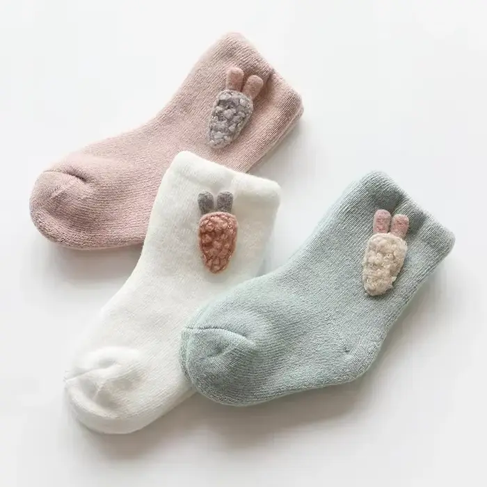 Chaussettes Chaudes et Douces pour Bébé Garçon et Fille, Mignonnes, Automne et Hiver