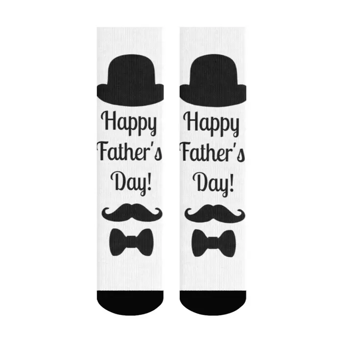 1 paire de chaussettes élégantes à la mode pour cadeau de fête des pères, « J'aime papa » »! Bonne f
