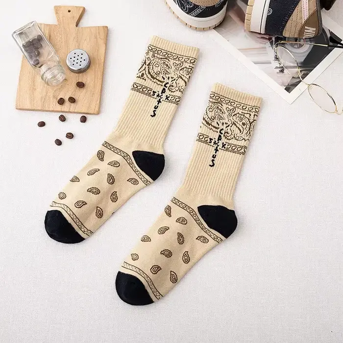 Nouvelles chaussettes pour hommes Hip-hop rue Skateboard Cactus Jack Skate Crew chaussettes de luxe 