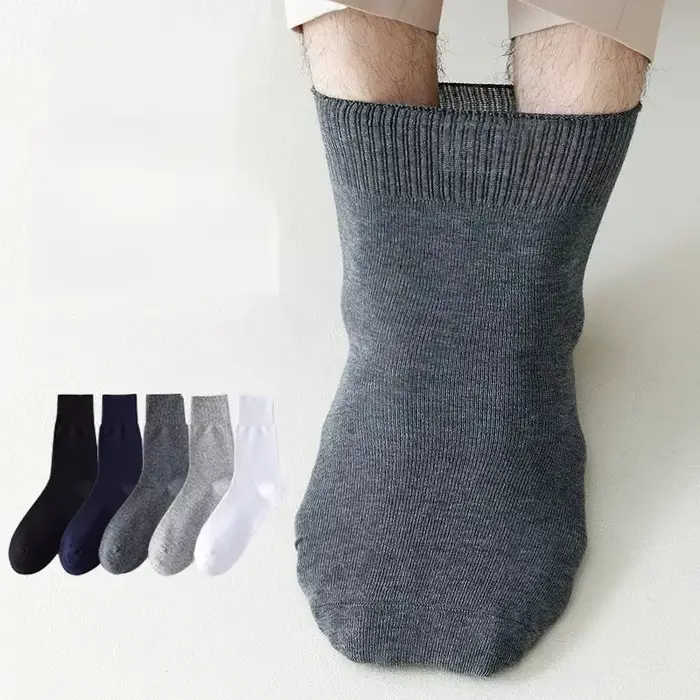 5 paires de chaussettes pour diabète sans liaison pour hommes