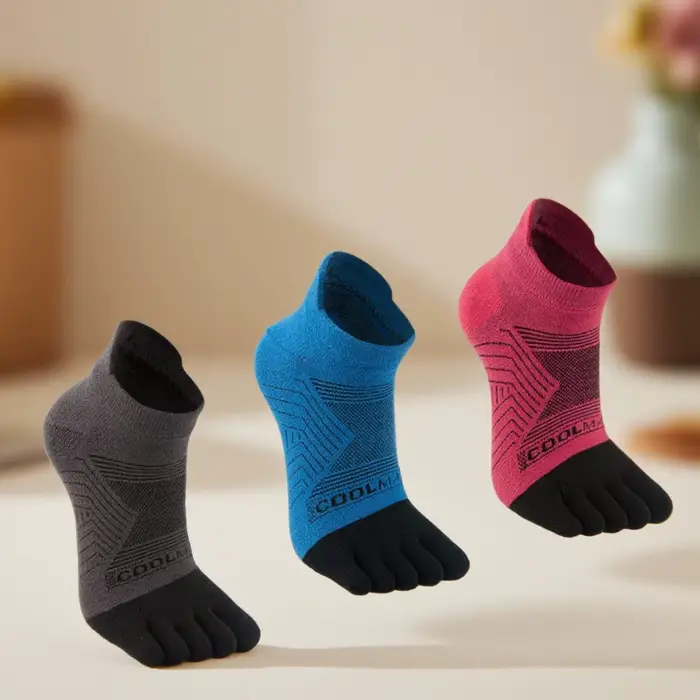 Double course cinq doigts chaussettes été mince respirant sport séchage rapide hors route athlétique orteil