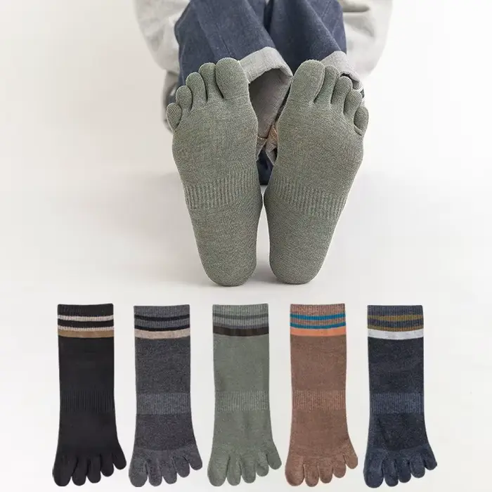6 paires de chaussettes à cinq doigts pour hommes