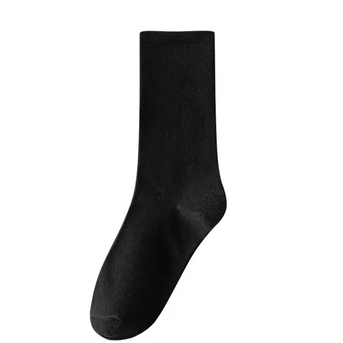 Chaussettes mi-tube décontractées pour femmes, chaussettes JK, couleur unie, noir, blanc, confort, t