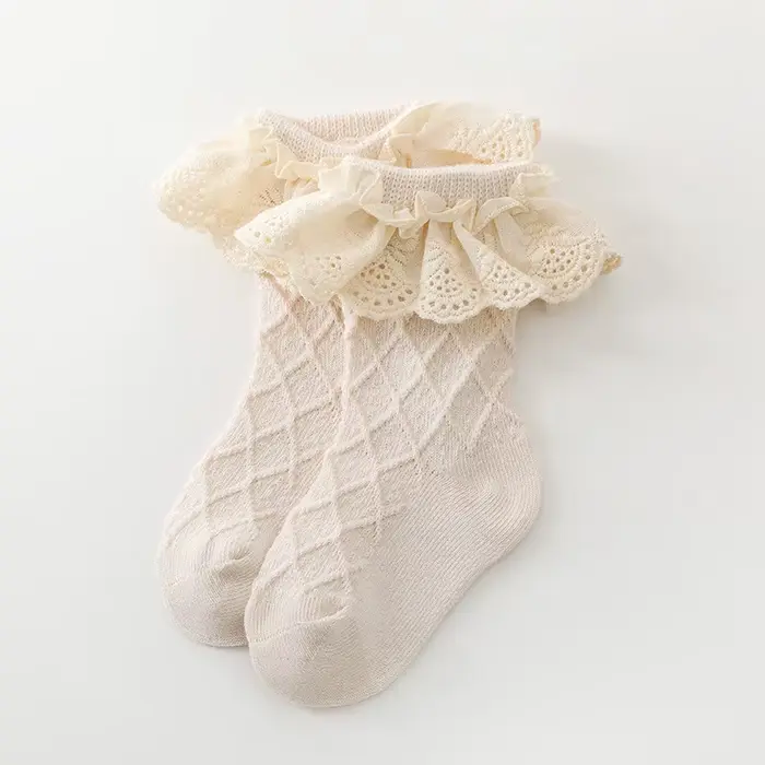 Chaussettes à volants pour filles de 0 à 3 ans, chaussettes à la mode pour nouveau-nés et tout-petit