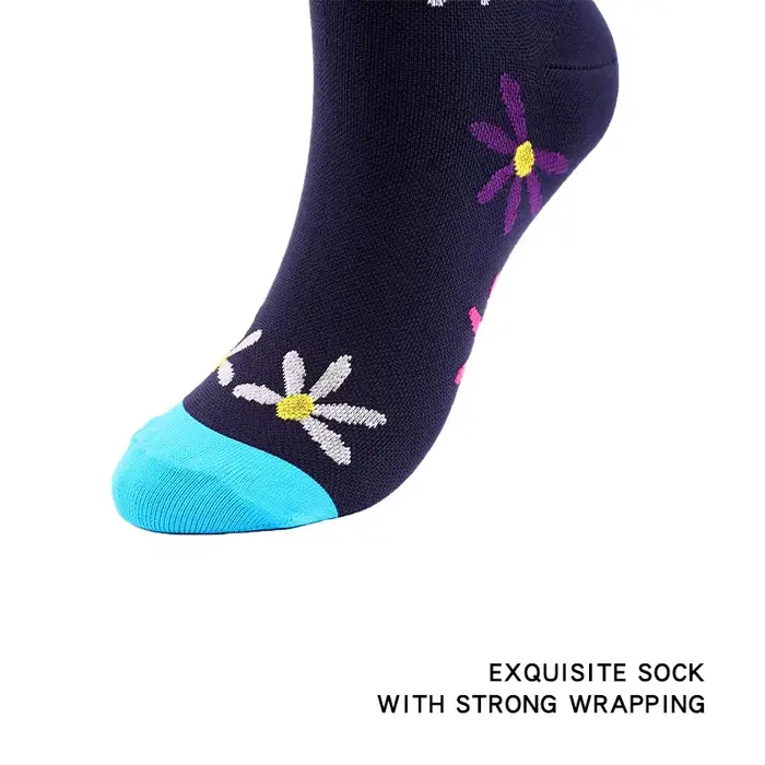 Bas de Compression unisexe Sport jambe pression Nylon course voyage heureux longue santé compresse femmes hommes chaussettes animaux