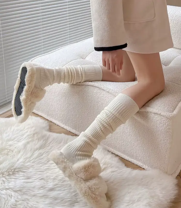 Femmes chaussettes longues cachemire