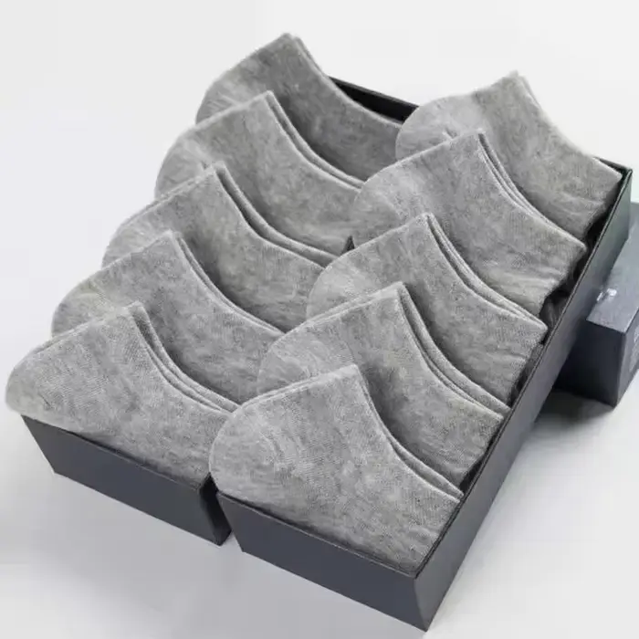 20 pièces/chaussettes pour hommes printemps été mince respirant doux Polyester coton chaussettes noi