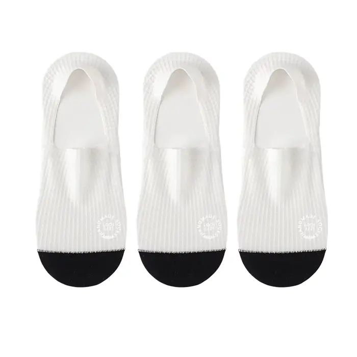 3 paires de chaussettes invisibles pour hommes, fines, respirantes, confortables, de haute qualité, 