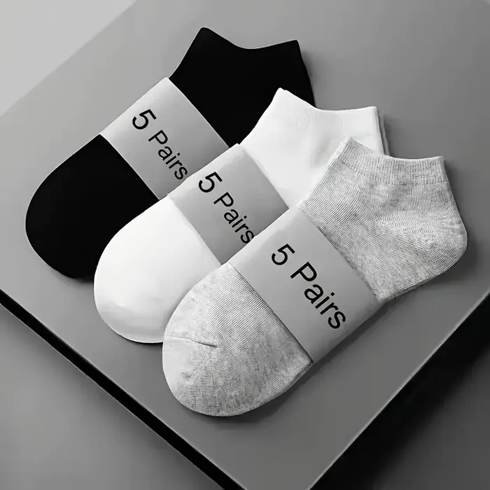 Chaussettes unisexes décontractées de couleur unie, fines, respirantes, confortables, anti-odeur, ab