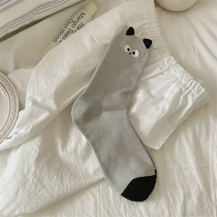 Chaussettes mignonnes pour femmes, nouveautés, chaussettes en coton respirantes et amusantes à rayur