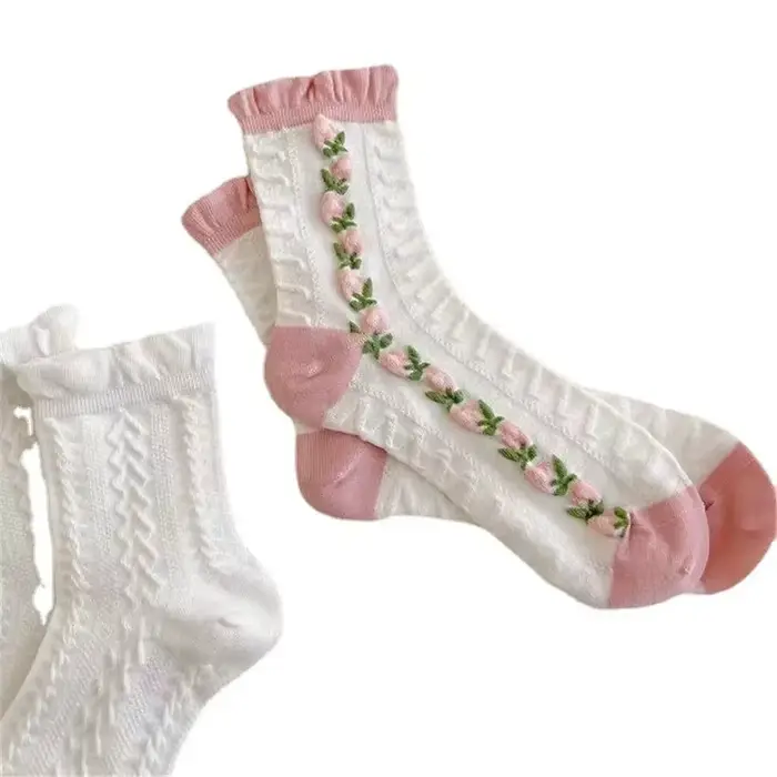 5 paires de chaussettes à motif Floral pour femmes