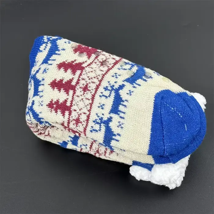 Chaussette moelleuse floue pour femmes, cadeau de noël d'hiver, peluche chaude, antidérapante, pour 