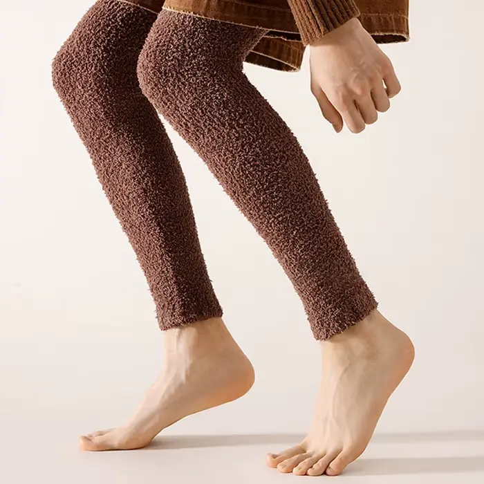 1 paire de jambières thermiques confortables au-dessus du genou pour hommes