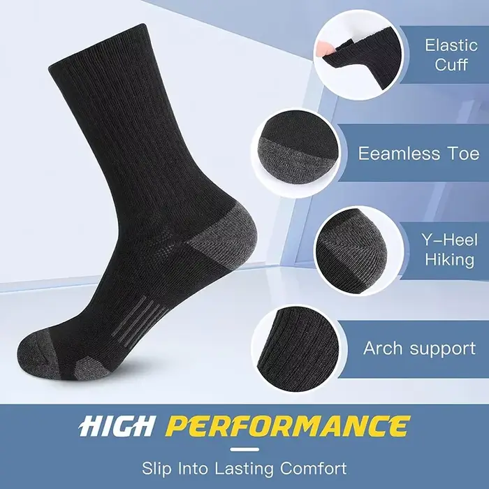 5 paires de chaussettes athlétiques pour hommes