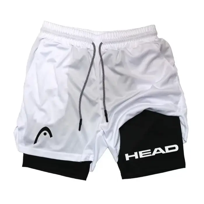 Short de course 2-en-1 pour hommes, idéal pour le fitness et l'entraînement, séchage rapide, double 