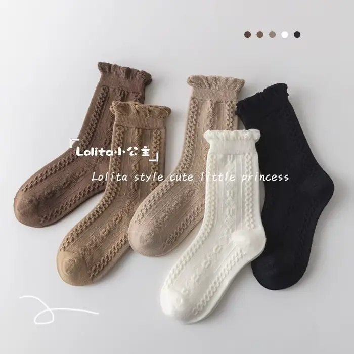 Chaussettes pour petites filles, chaussettes en coton pour bébés de 1 à 12 ans, chaussettes pour enf