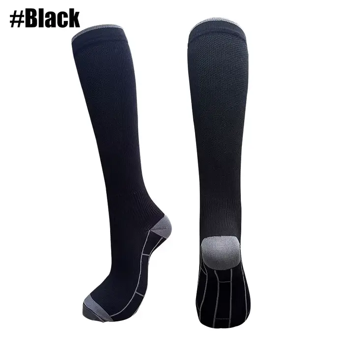 1 paire de chaussettes de compression pour femmes et hommes, compression graduée 20-30 mmHg pour la 