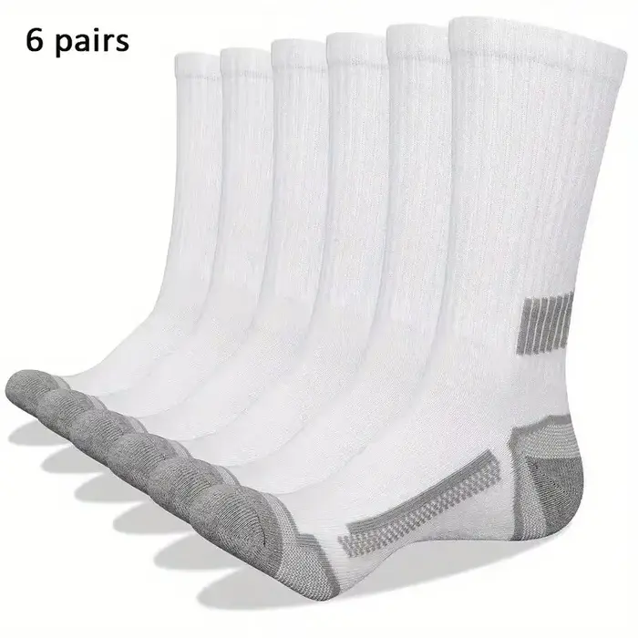 6 paires de chaussettes de sport pour hommes, absorbant la transpiration, confortables et respirante