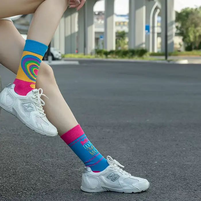 1 paire homme femmes chaussette originale AB marée chaussettes coloré chat chien Koala vache coton