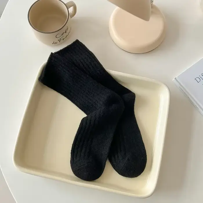 Laine cachemire épais hiver chaud femmes chaussettes chaussettes de couchage femmes Style japonais c