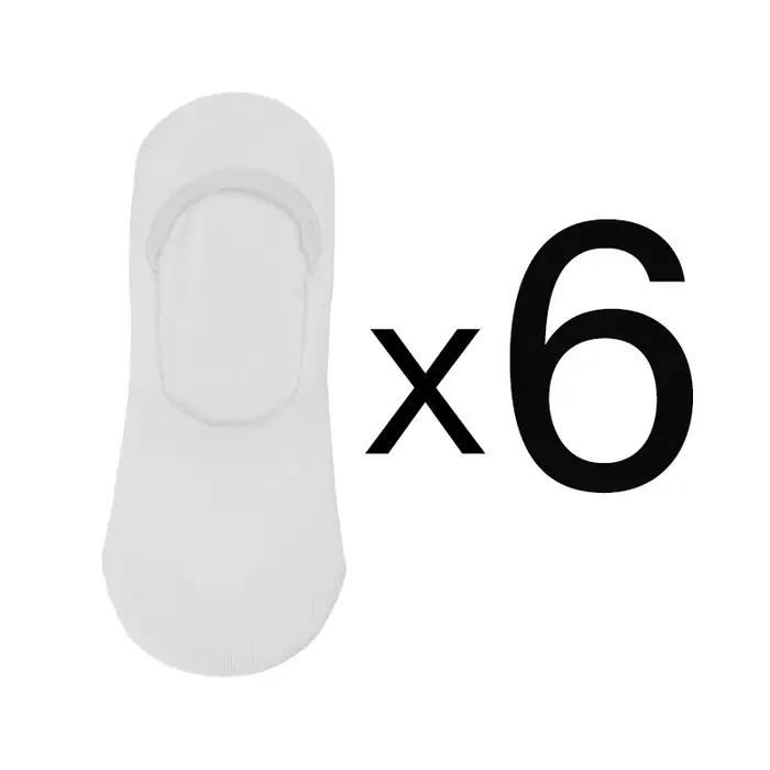 Chaussettes invisibles respirantes en bambou pour hommes, 6 paires/lot, coupe basse, décontractées, 