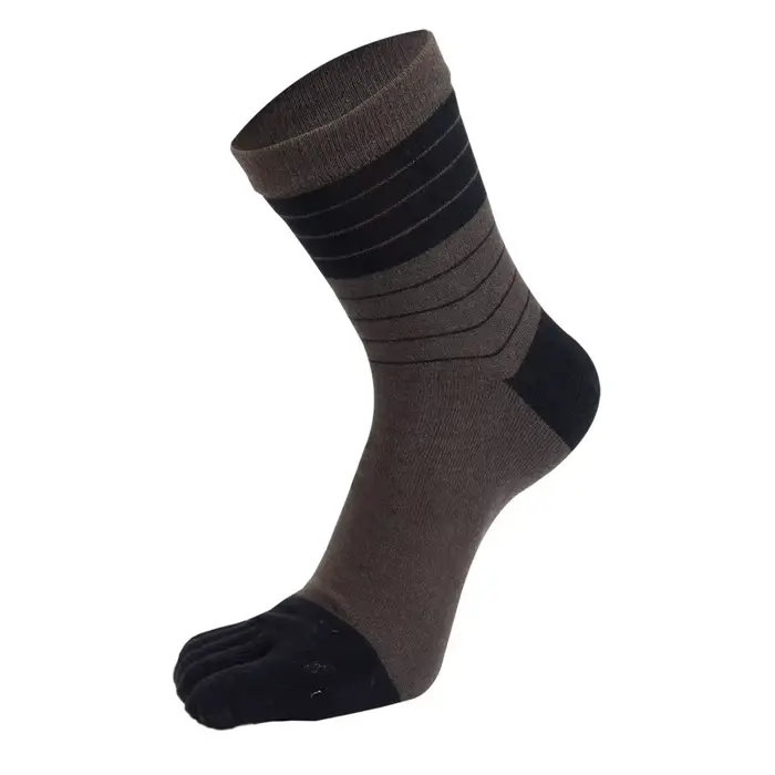 Nouvelles chaussettes à cinq doigts pour homme peigné respirant coloré coton sueur déodorant antibactérien mode Sport