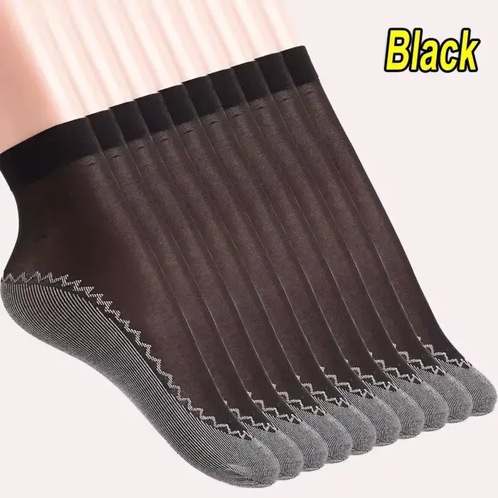 1/10 paires soie velours cheville courte Sox élastique dentelle chaussettes femmes Transparent ultra