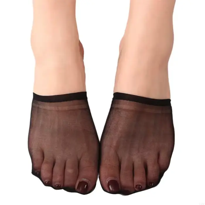 Demi-chaussettes pour les femmes toe à maille transparente No Chauquettes sans spectacle chaussettes