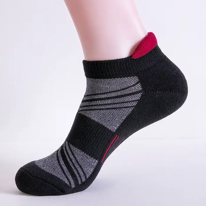 Chaussettes de cheville pour hommes, coussin en coton, fin, respirant, Fitness, cyclisme, course à p