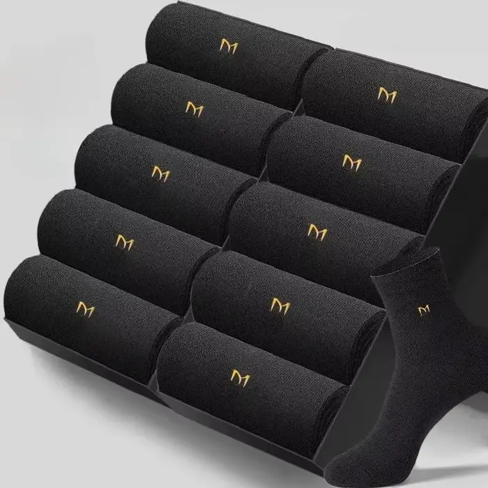 Chaussettes pour hommes en pur coton, anti-odeur et absorbant la transpiration, style fin pour l'été