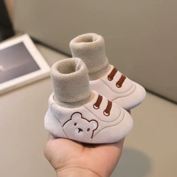 Chaussons-chaussettes pour bébé, chaussures mignonnes à motif de dessin animé pour enfants, chaussur