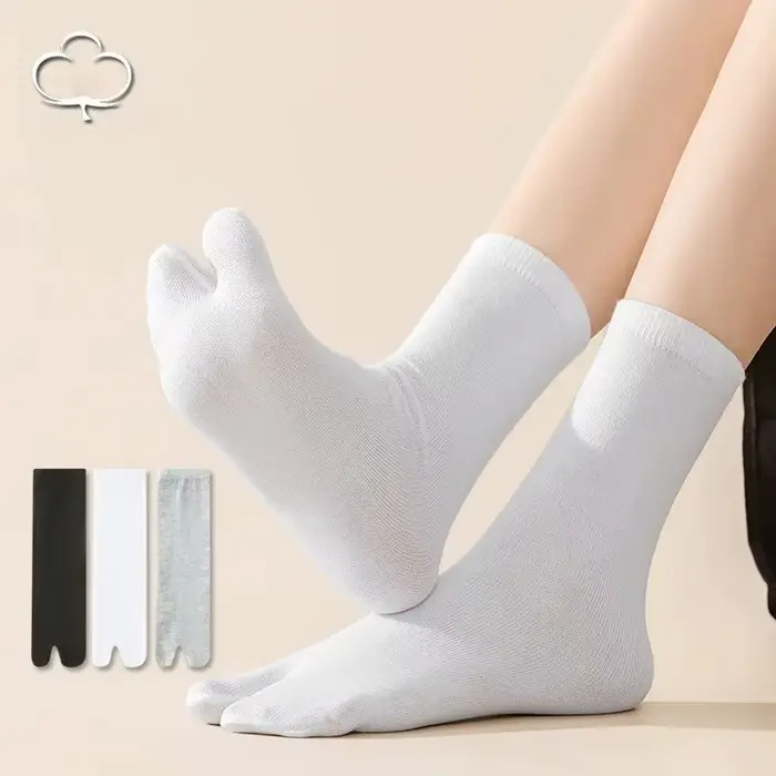 Chaussettes Tabi à deux doigts en fibre pour hommes et femmes